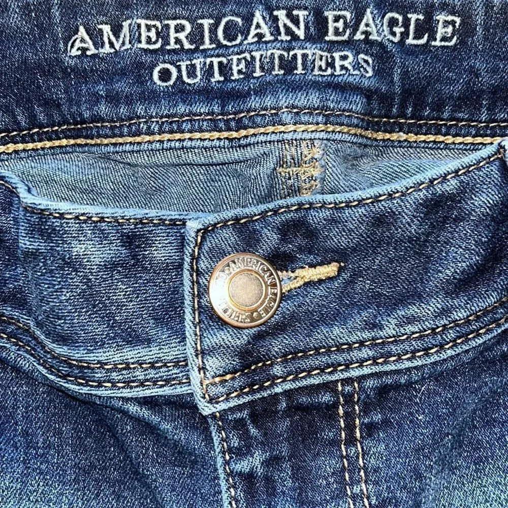 American Eagle Outfitters Women's Boot Cut Jeans - Dark Blue - Picture 5 of 9